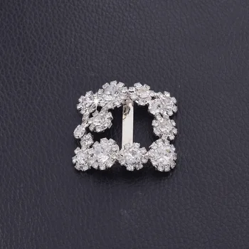 

5pairs 36mm Luxury glass Rhinestones ribbon Buckles for Shoes Bags patches accessories stone DIY sewing craft 10pcs/lot