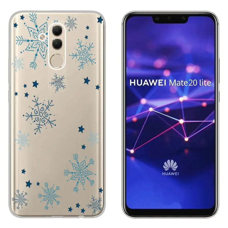 sFor Huawei Mate 20 lite Christmas Case Cover With Santa Claus Deer Patterned Phone Coque Cover For Huawei P8 Lite 2017 Honor 8X (3)