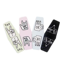 8 шт./компл. двухсторонняя Закладка на магните милые жесты большого пальца Heteromorphic модные Закладки Лазерная Закладка