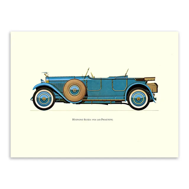 Buy Modern Famous Vintage Retro Car Collection A4
