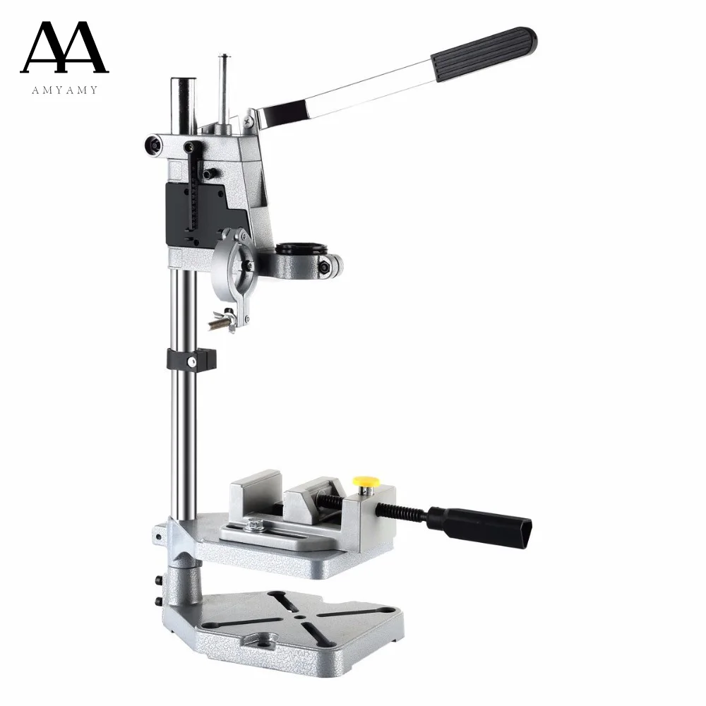 Download AMYAMY NEW style Electric Drill Bench power Drill Press Stand with Vise cast iron base Drill ...