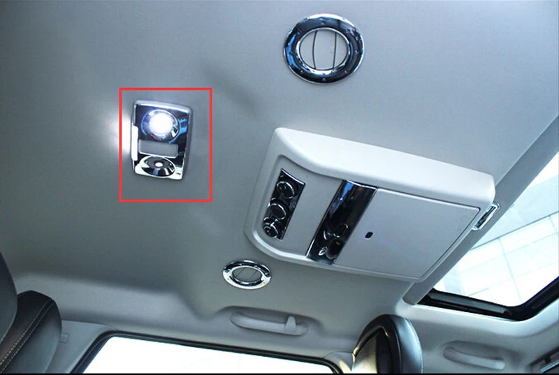 

For Dodge Journey / For Fiat Freemont 2009-2019 ABS Chrome Front+Middle+Rear Center Rear roof Reading Light Cover Trim 3pcs