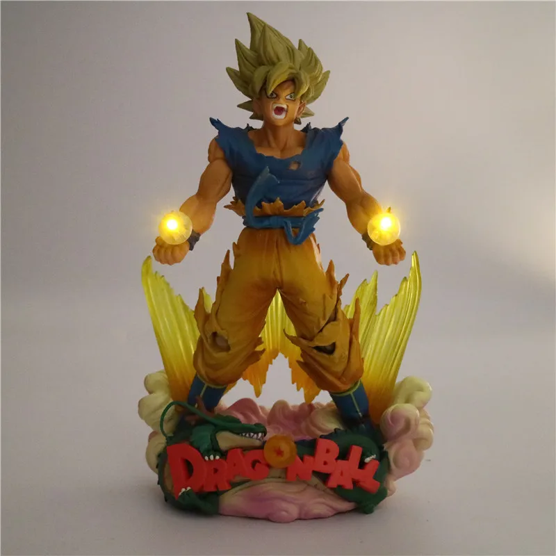 Dragon Ball Z Super Saiyan мощное светодиодное освещение DIY аниме ночник DBZ Коллекционная