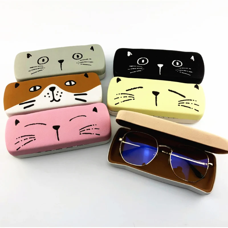 

2018 Hard glasses case portable cartoon iron light bag oval sunglasses myopia glasses travel storage storage reading manual box