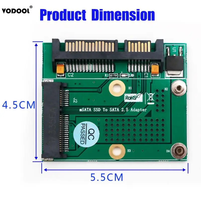Mini PCI E Msata SSD до 2 5 дюйма SATA адаптер конвертер плата модуля карты с металлическим