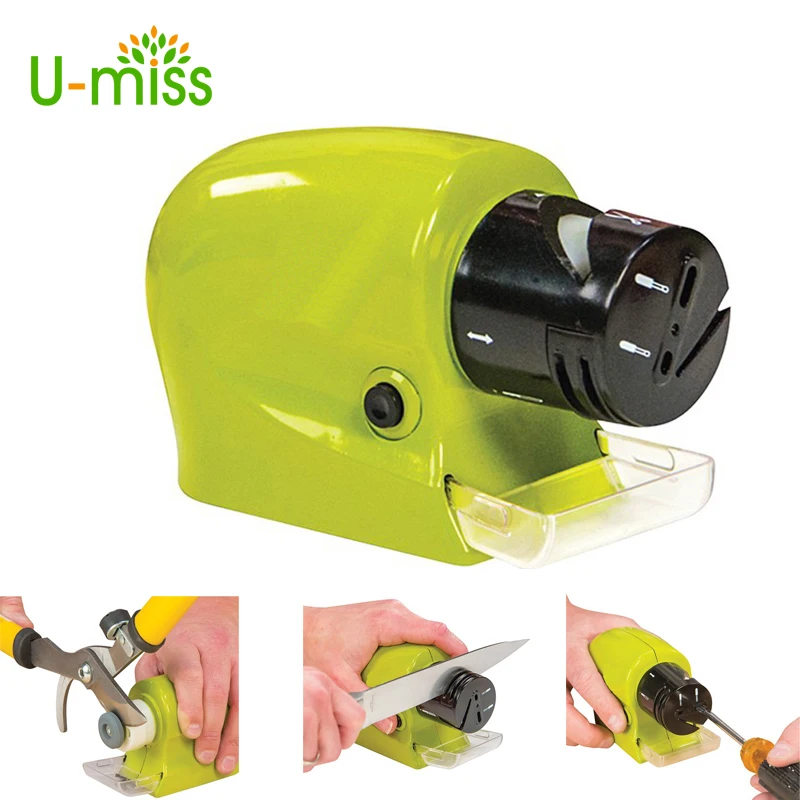 

U-miss Professional Electric Knife Sharpener Swifty Sharp Motorized Knife Sharpener Rotating Sharpening Stone Sharpening Tool