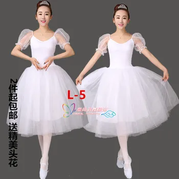

2017 Professional Dance Veil Ballet Swan Lake Costumes Sleeve Bitter Fleabane Dress