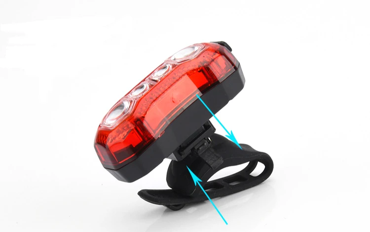 Clearance Tail light 150lm 4 LED USB rechargeable bicycle bike rear tail safety warning light front headlight 4