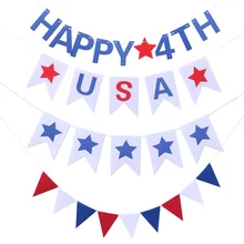 4 шт., День независимости Америки, баннер, звезда, США, счастливый, 4 июля, украшения праздничные фото, знак для национального дня, вечерние, карнавал