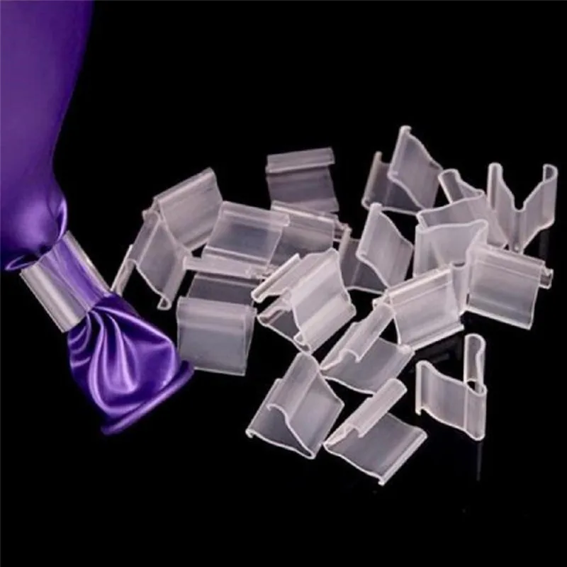 100Pcs/Set Plastic Balloons Clips Modelling Seal Clip Balloon Sticks