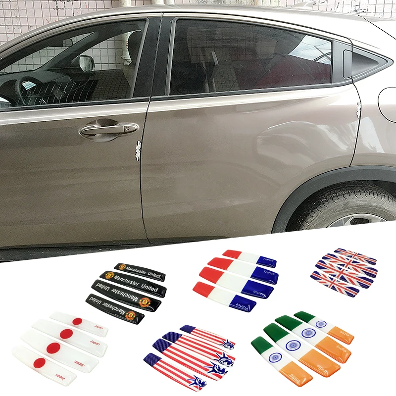 

4pcs crystal plastic door anti-collision strip auto supplies car general rubber anti-scratch door protection stickers auto parts