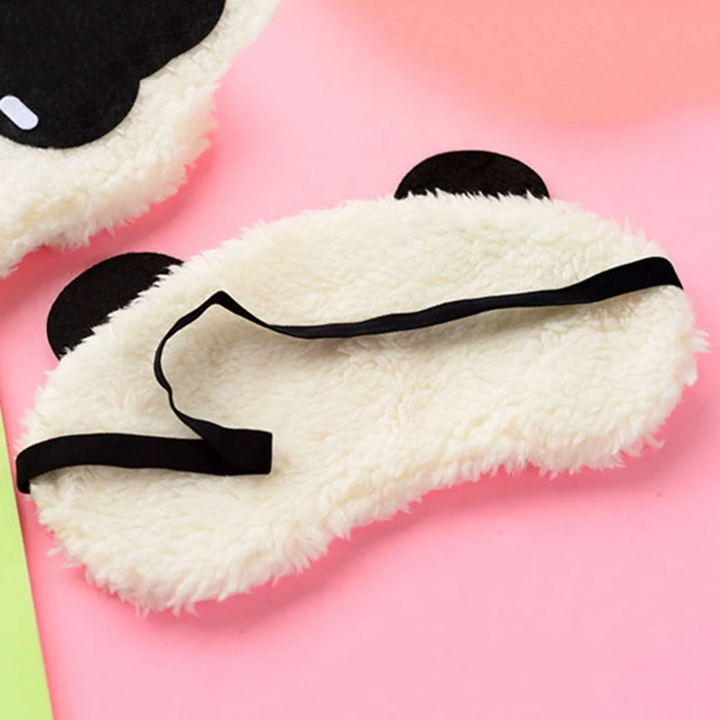 1 шт. маски для сна мягкий сон путешествия тенты крышка с завязанными глазами лицо белая панда затенение сна хлопок очки помощь расслабить