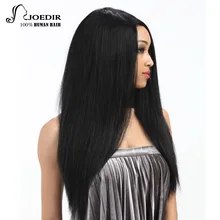 Joedir U Part Lace Human Hair Wigs For Black Women 17 Inch Lace Wig Brazilian Straight Hair Wig Free Shipping