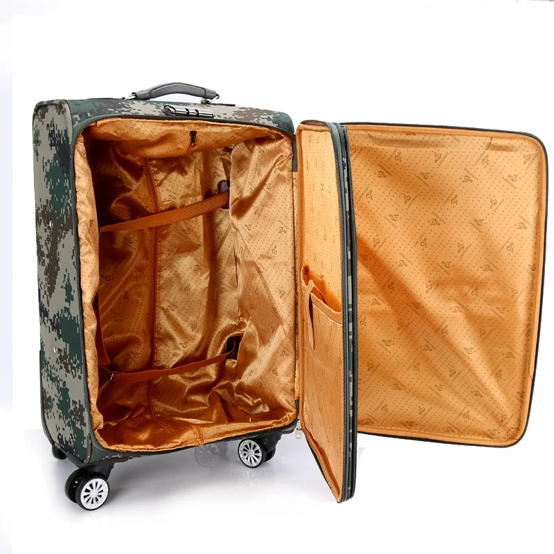 Военные прокатки Чемодан, Оксфорд чемодан для одежды, высококачественный путешествия, Новый универсальный колесные тележки, солдата