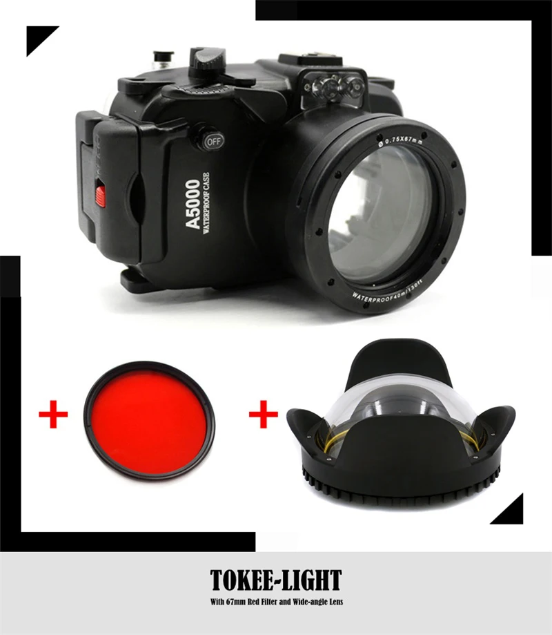 

Underwater Housing Diving Waterproof Case For Sony A6000 A6300 A5000 A5100 16-50mm