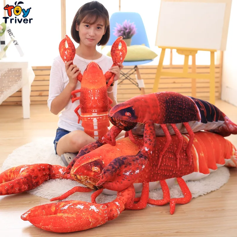 

Creative Simulation Plush Lobster Pillow Cushion Toys Stuffed Doll Kids Baby Birthday Christmas Wedding Gift Present Triver Toy