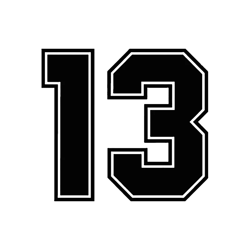 Car Sticker Vinyl 1513.7cm Number 13 Carbon Fiber Funny Sticker Decoration Decal Auto Car Stickers and Decals on Car Styling (2)