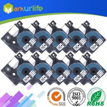 

10PCS 12mm replacement label Self-Adhesive D1 Tape 45803(S072083) for Dymo LabelManager Printer 12mm (1/2") x 7m black on clear
