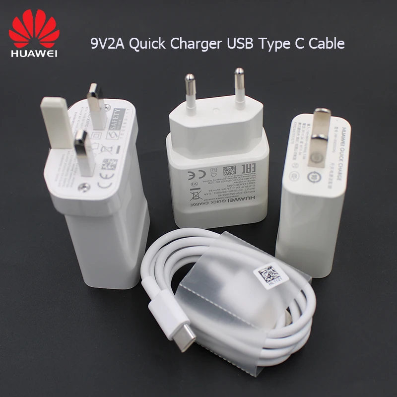 

Original Huawei QC 3.0 Fast Charger Type C Cable USB 3.1 9V2A Home Adapter Cable For Nova 3e 3i note 8 P9 plus P10 P20 Pro Lite