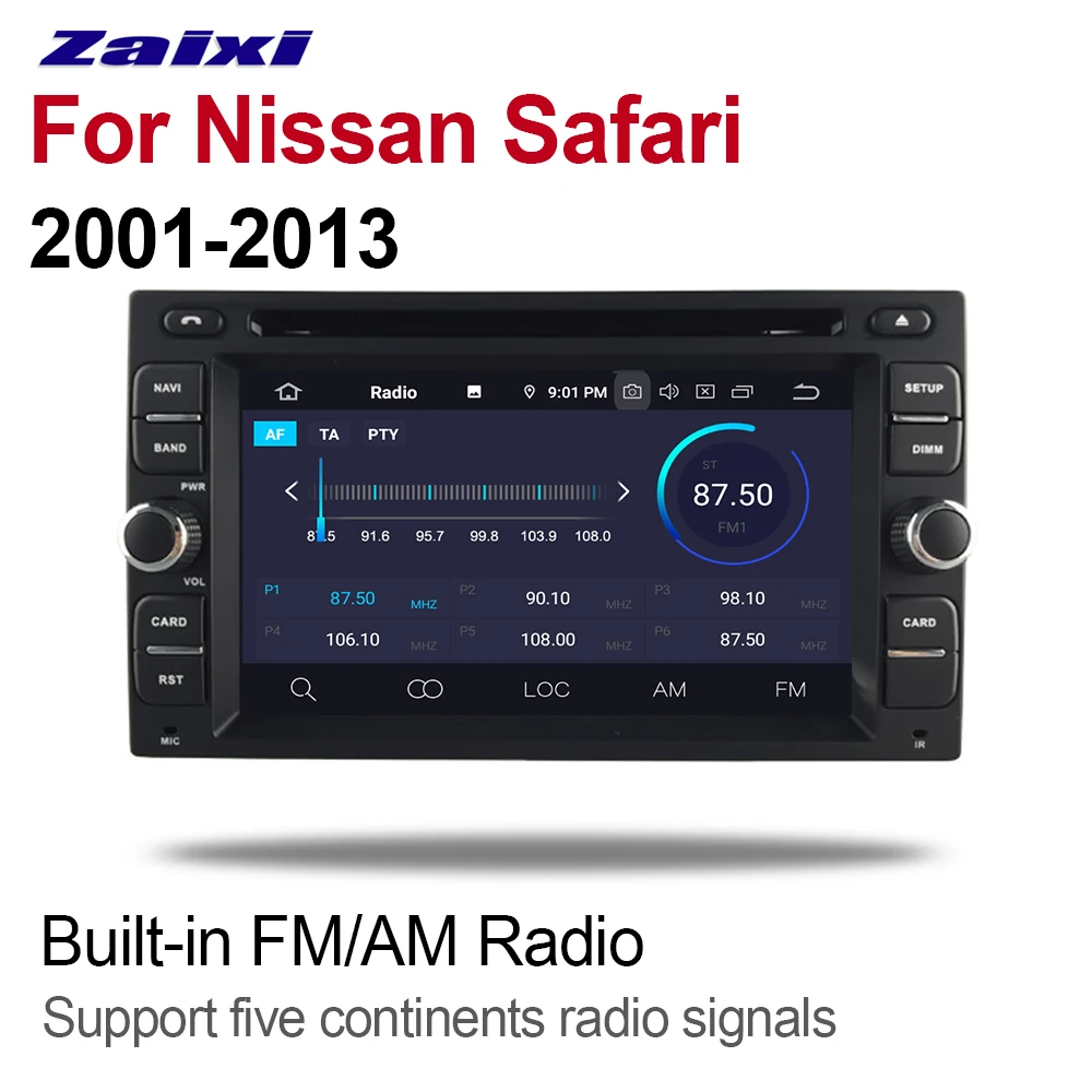 Cheap ZaiXi 2 Din Car Multimedia Player Android 9 Auto Radio For Nissan Safari 2001~2013 DVD GPS 8 Cores 4GB+32GB Bluetooth WiFi 4