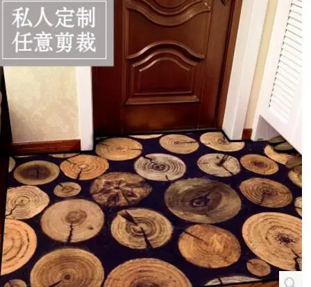 Деревянный годовой кольцевой ковер, короткий плюшевый дверной коврик, нескользящий коврик, кольца с символом Древа Жизни коврик с принтом, коврик для пола, декор для гостиной