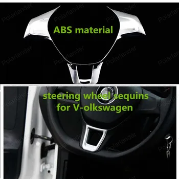 

2016 Car Styling ABS Steering Wheel Sequins Cover For Ling crossing /Golf 7/ Bo-ra 16/V-olkswagen 2016 Accessory Sequins