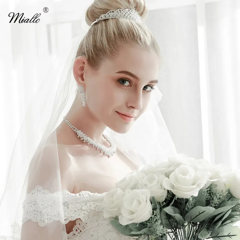 Комплект из колье и серёг с австрийскими кристаллами|necklace earring set|bridal jewelry setsfashion