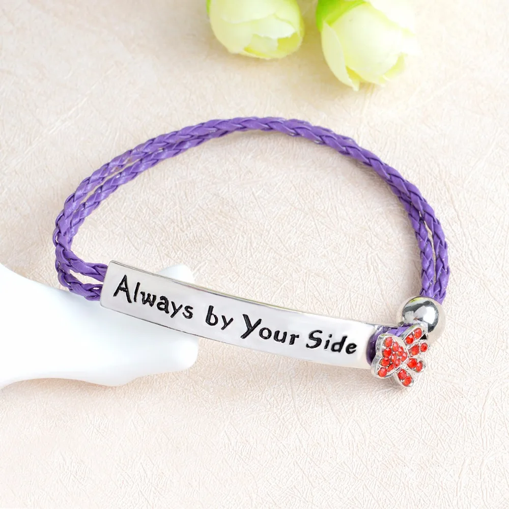 

Dog Claw Bracelet European and American Purple Wrist Strap Adjustable Bracelet Pet Lovers Jewelry