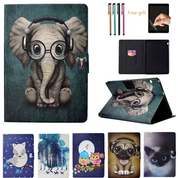 

Case for Huawei MediaPad T5 10 AGS2-W09 AGS2-L09 AGS2-L03 AGS2-W19 10.1 Cover Fashion Animal PULeather Stand Flip shell+Film+Pen