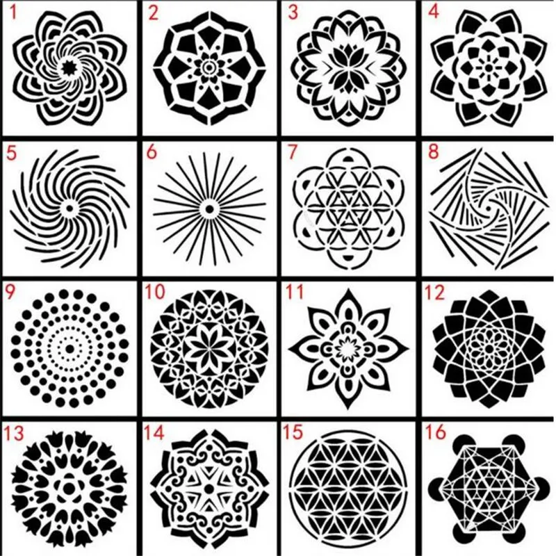 

16PC Eco Friendly Cake FlowerDIY Craft Layering Stencils Painting Scrapbooking Stamping Embossing Album Paper Card Template