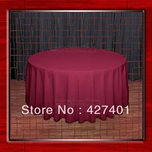 Горячая 13" R Рубиновая круглая полиэфирная ткань Обычная Скатерть для свадебных мероприятий и вечерние украшения(поставщик