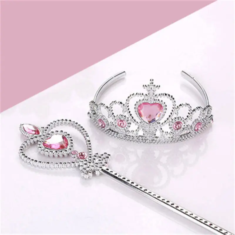 2pcs/lot Disney Frozen Children's Crown Accessories Magic Wand Girl Headband Jewelry Toys 2pcs/lot Disney Frozen Children's Crown Accessories Magic Wand Girl Headband Jewelry Toys