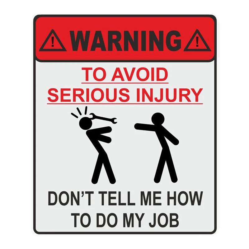 Youwinme-11-9CM-14CM-Warning-Car-Stying-Sticker-Reflective-Decal-TO-AVOID-SERIOUS-INJURY-DONT-TELL