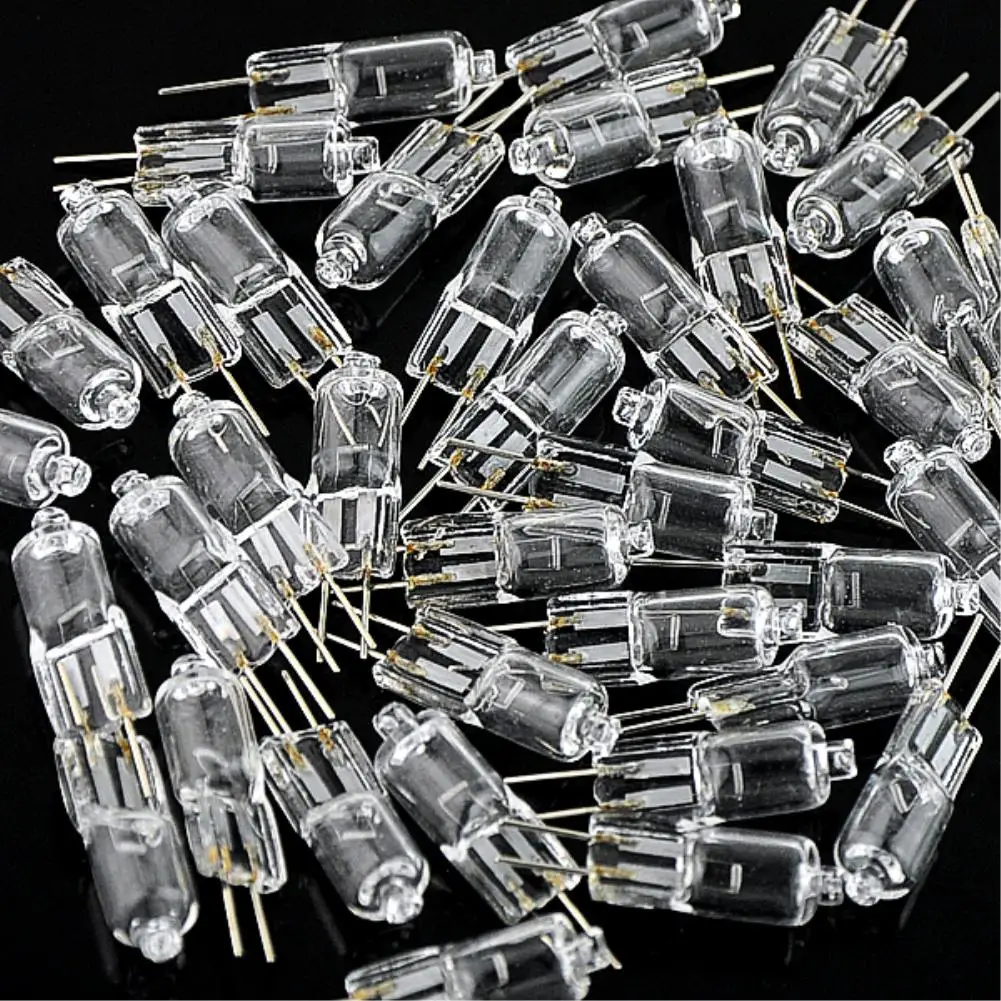 1 комплект = 100 шт. 80 шт. 60pcs 12V G4 20 Вт Галогенная капсулы прозрачная запасная часть светильник лампа белая Свадебная вечеринка украшения