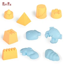 Summer Children’s Soft Rubber Beach Toys Sandcastle Dredging Play Set DIY Castle Animal Combination Baby Play Beach Toys For Kid