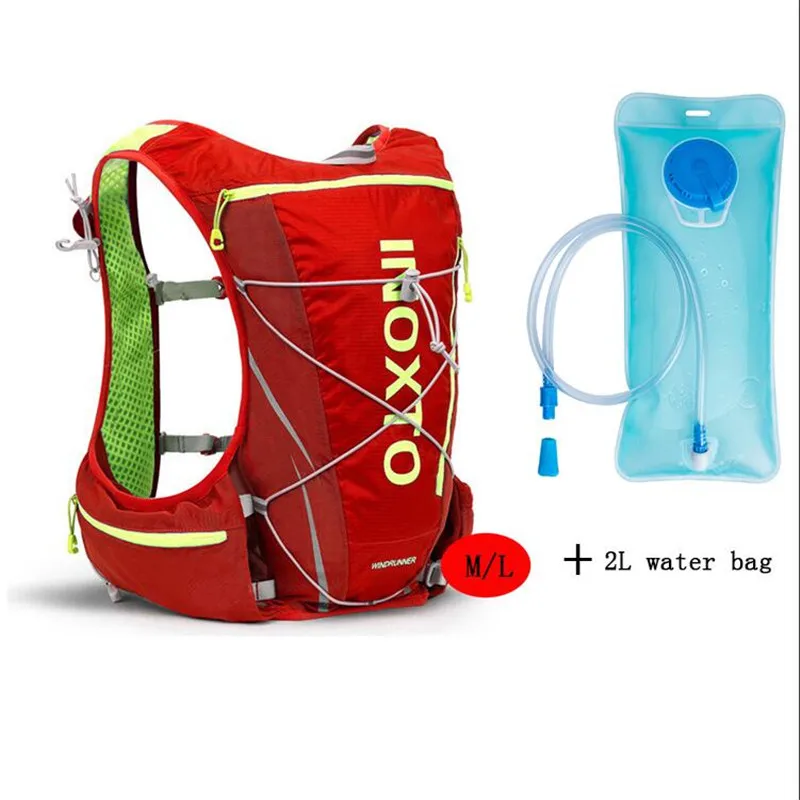 8L велосипедный рюкзак для мужчин и женщин, сумка для воды для велосипеда, 2L, сумка для езды на велосипеде, мужская сумка для марафона, сумка для жилета, zaino mtb, Сумка для бега, велосипедная сумка - Цвет: LXL   2L water bag