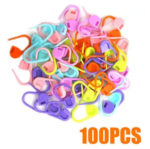 Hot Sale 50/100/500pcs Mixed Color Knitting Crochet Locking Stitch Needle Clip Marker Mayitr Crochet Locking Stitch