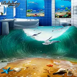 Beibehang пользовательские большой обои 3D гостиная этаж стерео ударных волн seabird пляжные Туалет Ванная комната Спальня 3d пол живопись