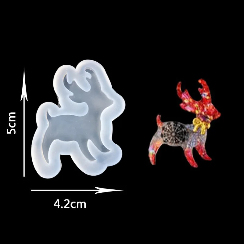 Рождественская форма дерева, снежинка, снеговик, олень, силиконовая форма для ювелирных изделий, подвеска, силиконовая форма ручной работы, формы для эпоксидной смолы