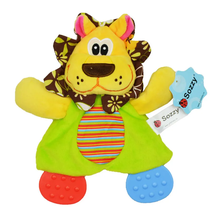 Sozzy Детские Мягкие игрушки для младенцев, полотенце Playmate, спокойная кукла, прорезыватель, развивающая игрушка, львиная собака - Цвет: lion