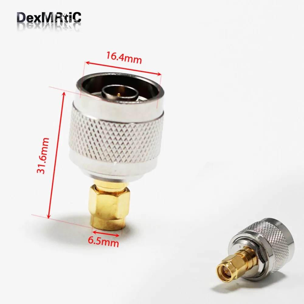 1 шт. n-штекер в SMA штекер RF коаксиальный адаптер конвертер прямой, никелированный оптом