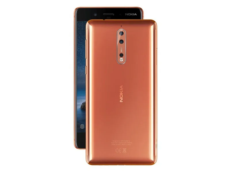 Разблокированный Nokia 8 Qualcomm835 Dual SIM 5,3 дюймов экран 4 Гб+ 64 Гб двойная задняя камера 13,0 МП отпечаток пальца 4G-LTE