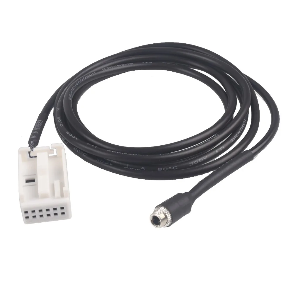 

Car 3.5mm 12pin Female Audio Music AUX Cable Input Adapter for Mercedes Benz W169 W203 W209 W221 W164 R230