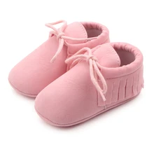 Детская обувь для маленьких мальчиков и девочек, Мокасины, обувь для первых ходунков, серьги, мягкие тапочки, пинетки из искусственной замши