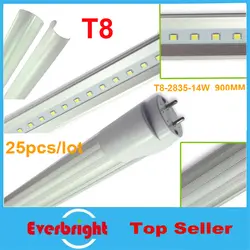 Оптовая продажа 100 шт./лот светодиодные трубки T8 900 мм 15 Вт SMD 2835 72Led/шт светодиодные лампы трубки дневной свет tubetes теплый/холодный белый