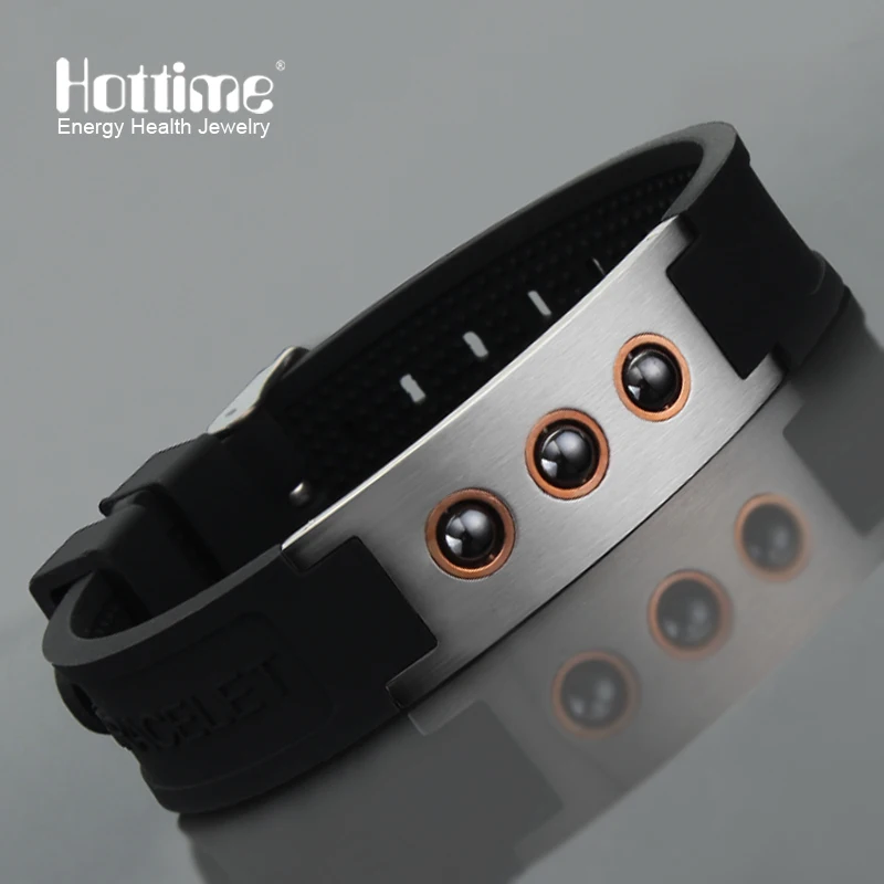 

Hottime Multicolor Power 1000 ions Sports Titanium Steel Bracelet Wrist Band Improve Sleeping 4in1 Energy Bracelets Bangle 20010