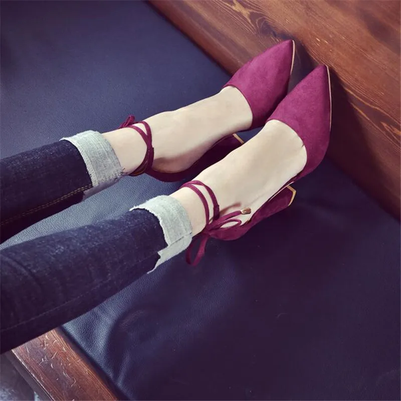 6 цветов; туфли-лодочки на ремешке с острым носком; пикантные туфли на высоком толстом каблуке в стиле ретро; Новинка 2108 года; женская обувь на шнуровке