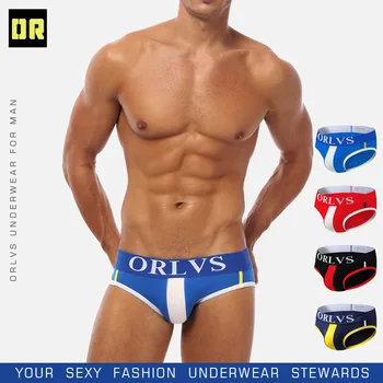 

ORLVS Brand Hot Sale Sexy Men Underweaar Briefs Cotton Men Briefs Cueca Male Panties Underpants Gay Underwear