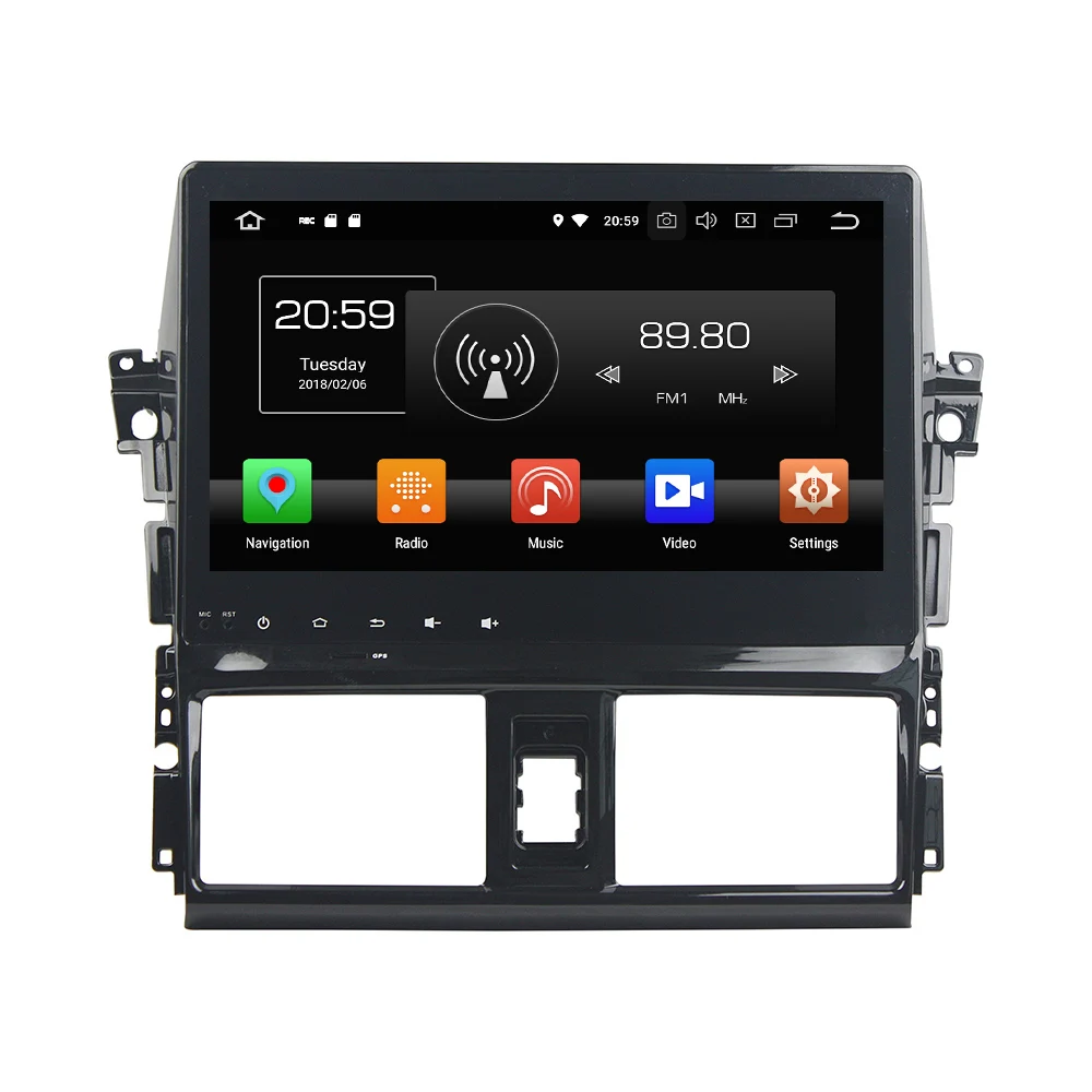 Sale Touch Screen Car Radio with Navigation for Toyota Vios/Yaris 2013~2015 2 Din Auto Stereo GPS DVD Android Car Multimedia Player 1