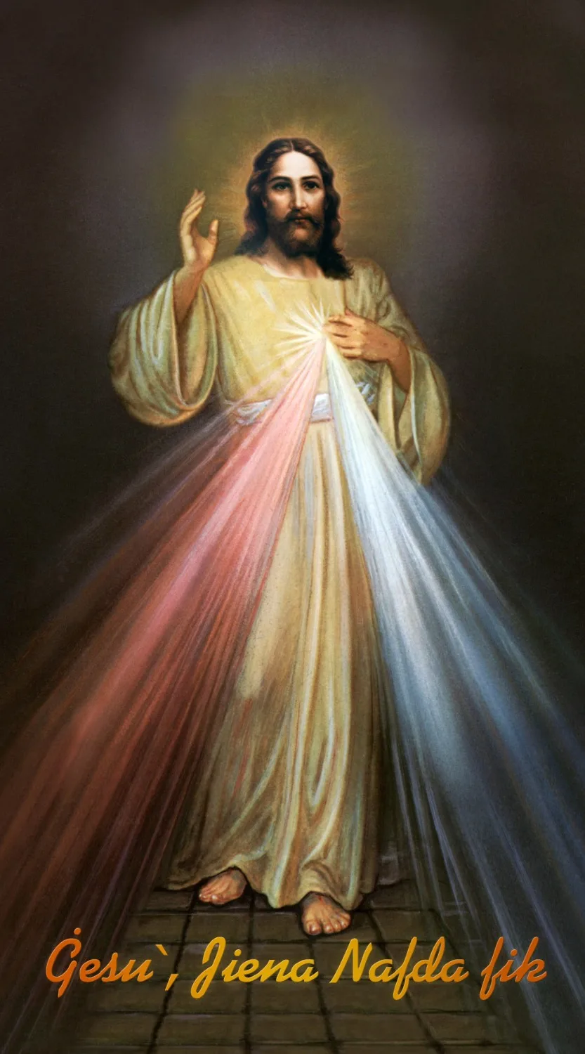 Divine Mercy Jesus Christ Hand Painted Religious Classical Oil Painting